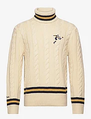 Polo Ralph Lauren - Cable-Knit Wool-Blend Turtleneck Sweater - kõrge kaelusega džemprid - cream combo - 0