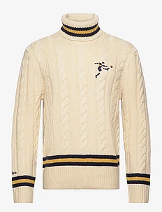 Cable-Knit Wool-Blend Turtleneck Sweater, Polo Ralph Lauren