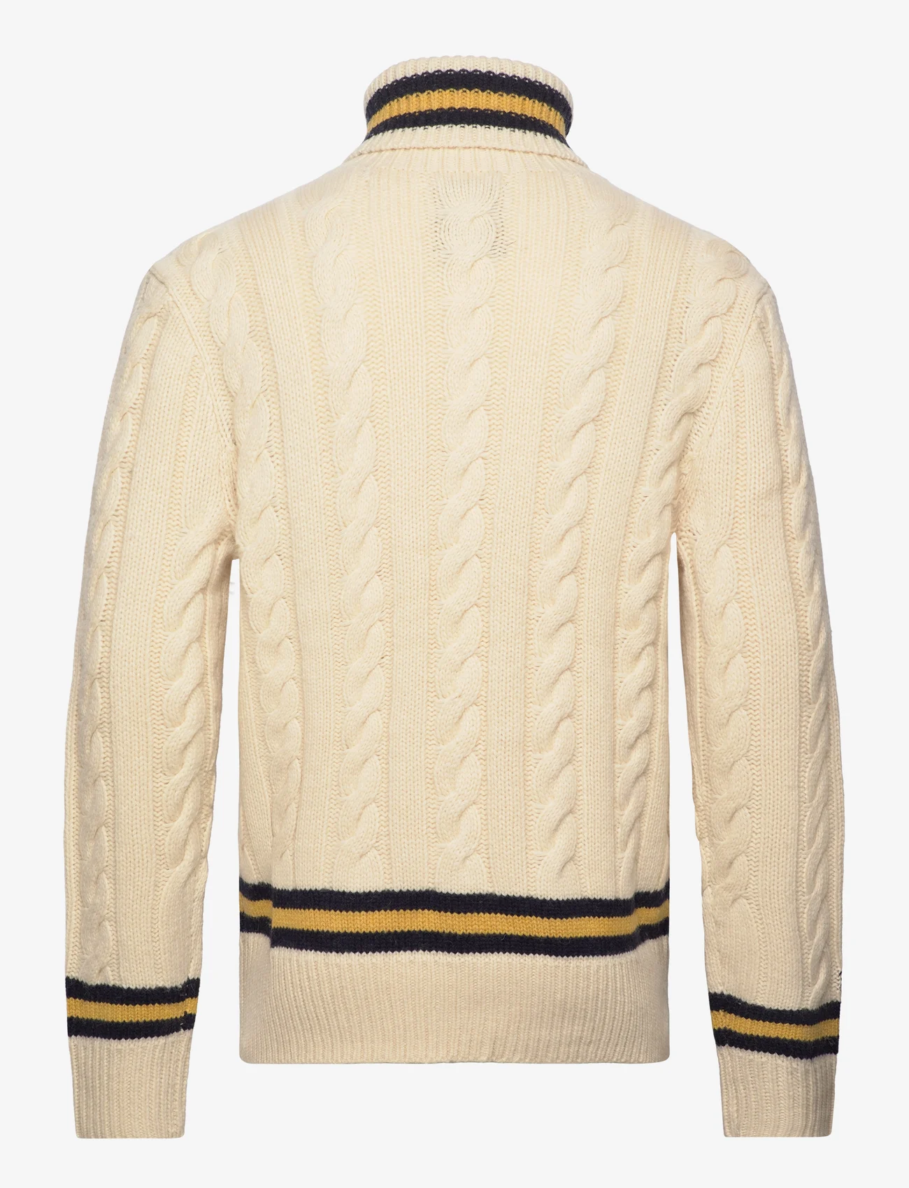 Polo Ralph Lauren - Cable-Knit Wool-Blend Turtleneck Sweater - kõrge kaelusega džemprid - cream combo - 1