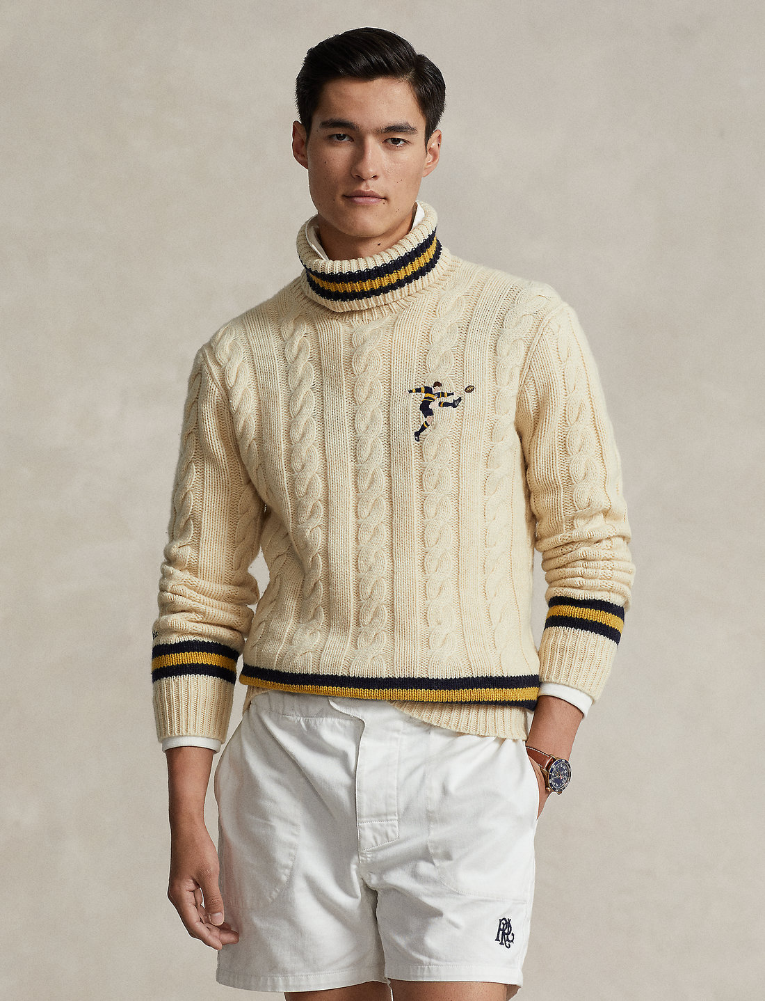 Cable knit 2025 sweater turtleneck