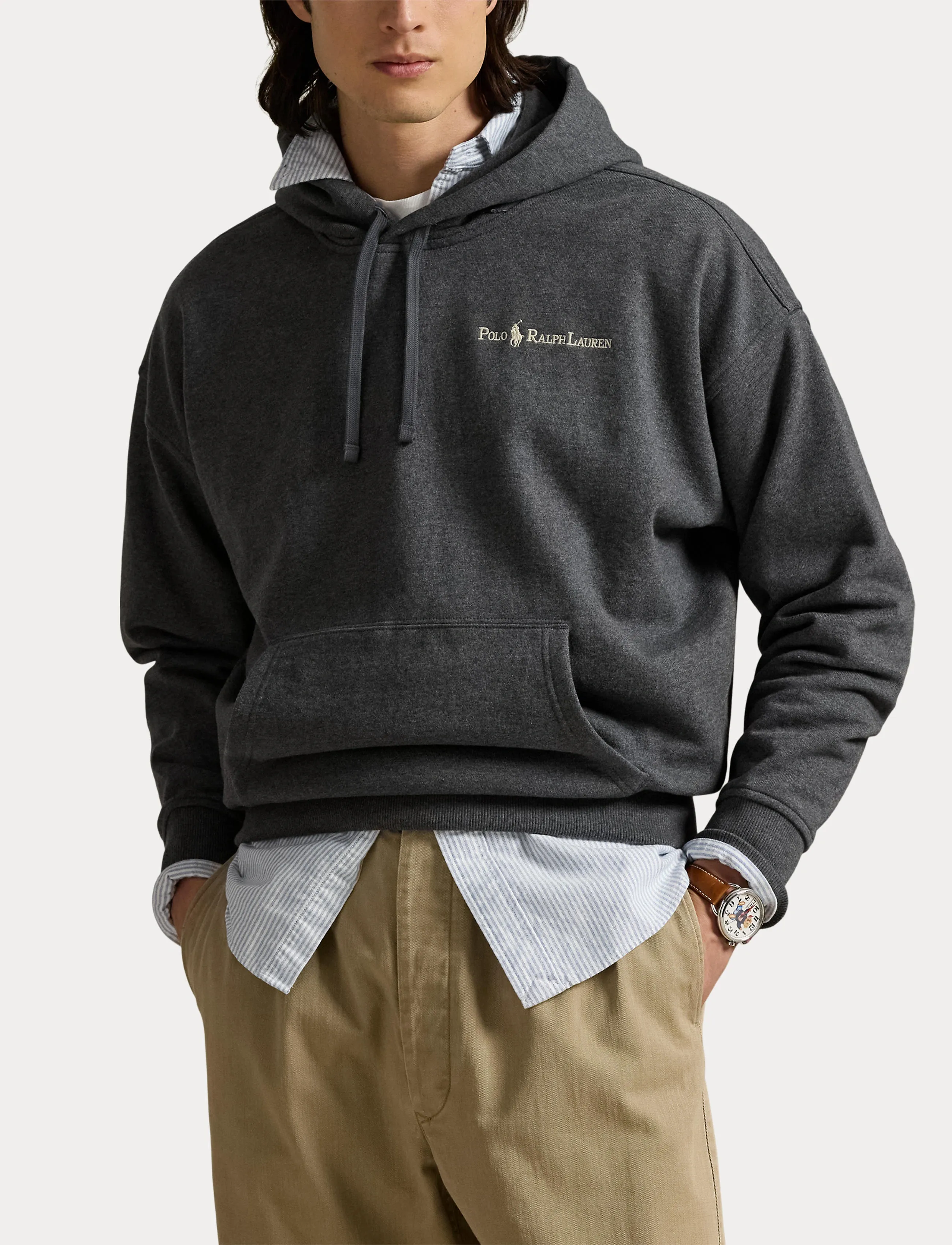 Polo Ralph Lauren - Relaxed Fit Logo Fleece Hoodie - hættetrøjer - barclay heather - 5