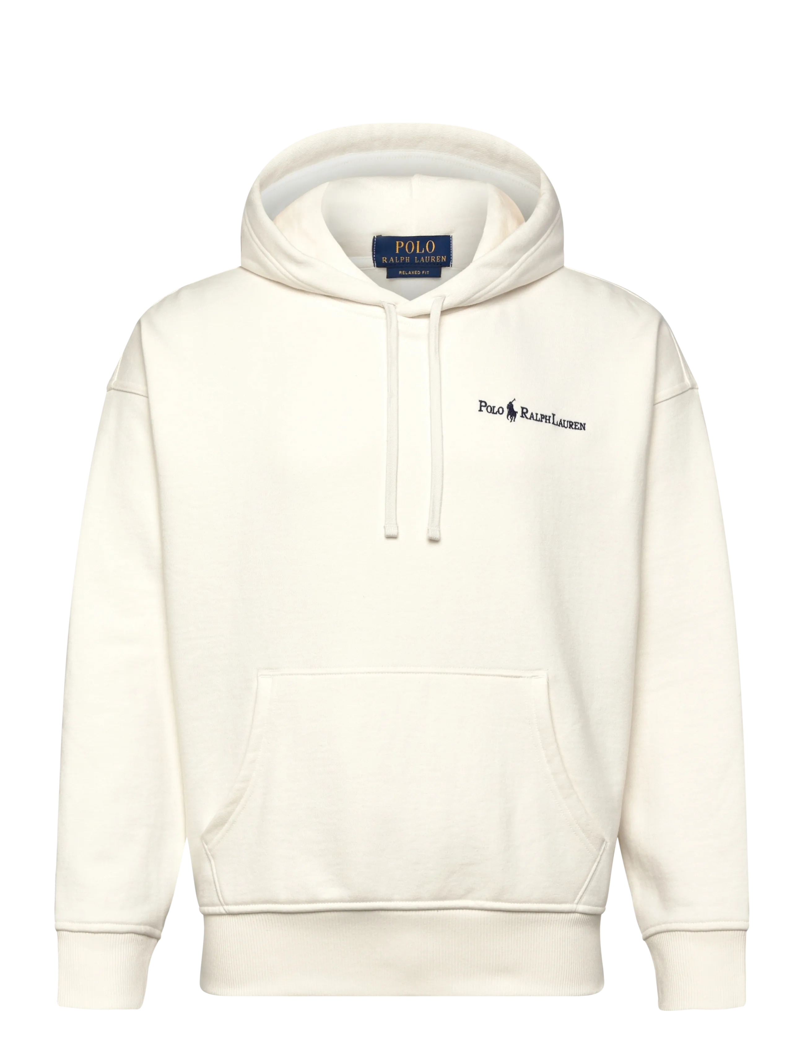 Polo Ralph Lauren Relaxed Fit Logo Fleece Hoodie, M, Cream, Sweatshirts & Hættetrøjer > Hættetrøjer, Herre