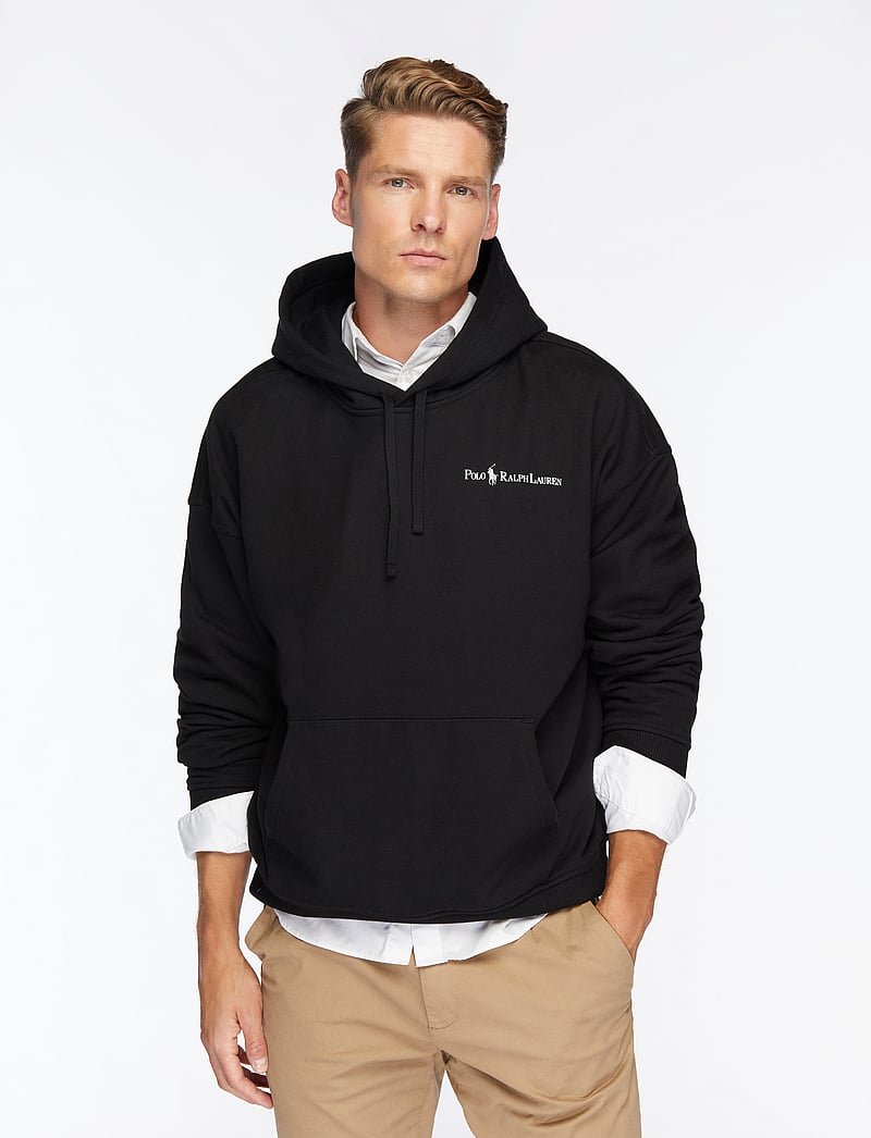 Polo Ralph Lauren - Relaxed Fit Logo Fleece Hoodie - hoodies - polo black - 0