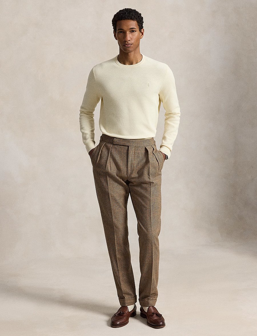 Polo Ralph Lauren - Mesh-Knit Cotton Crewneck Sweater - Ümara kaelusega - andover cream - 3