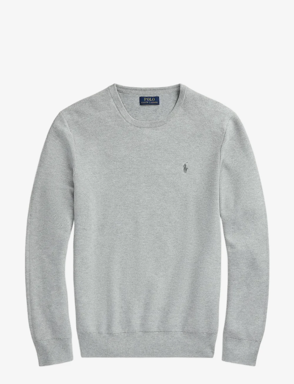 Polo Ralph Lauren - Mesh-Knit Cotton Crewneck Sweater - rundhalsad - andover heather - 1