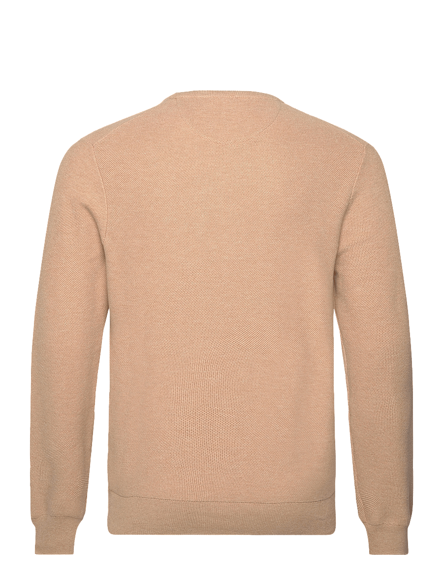 Polo Ralph Lauren - Mesh-Knit Cotton Crewneck Sweater - round necks - camel melange - 1