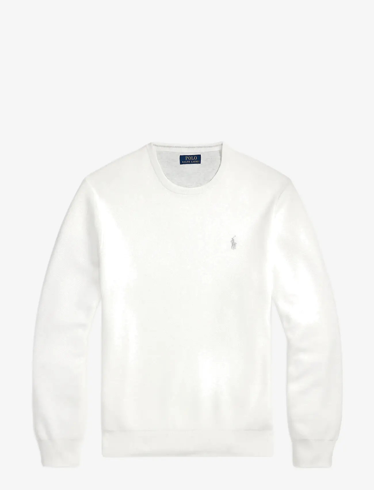 Polo Ralph Lauren - Mesh-Knit Cotton Crewneck Sweater - knitted round necks - deckwash white - 1