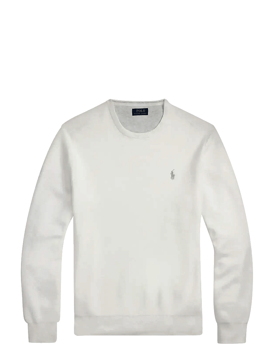 Polo Ralph Lauren - Mesh-Knit Cotton Crewneck Sweater - round necks - deckwash white - 1