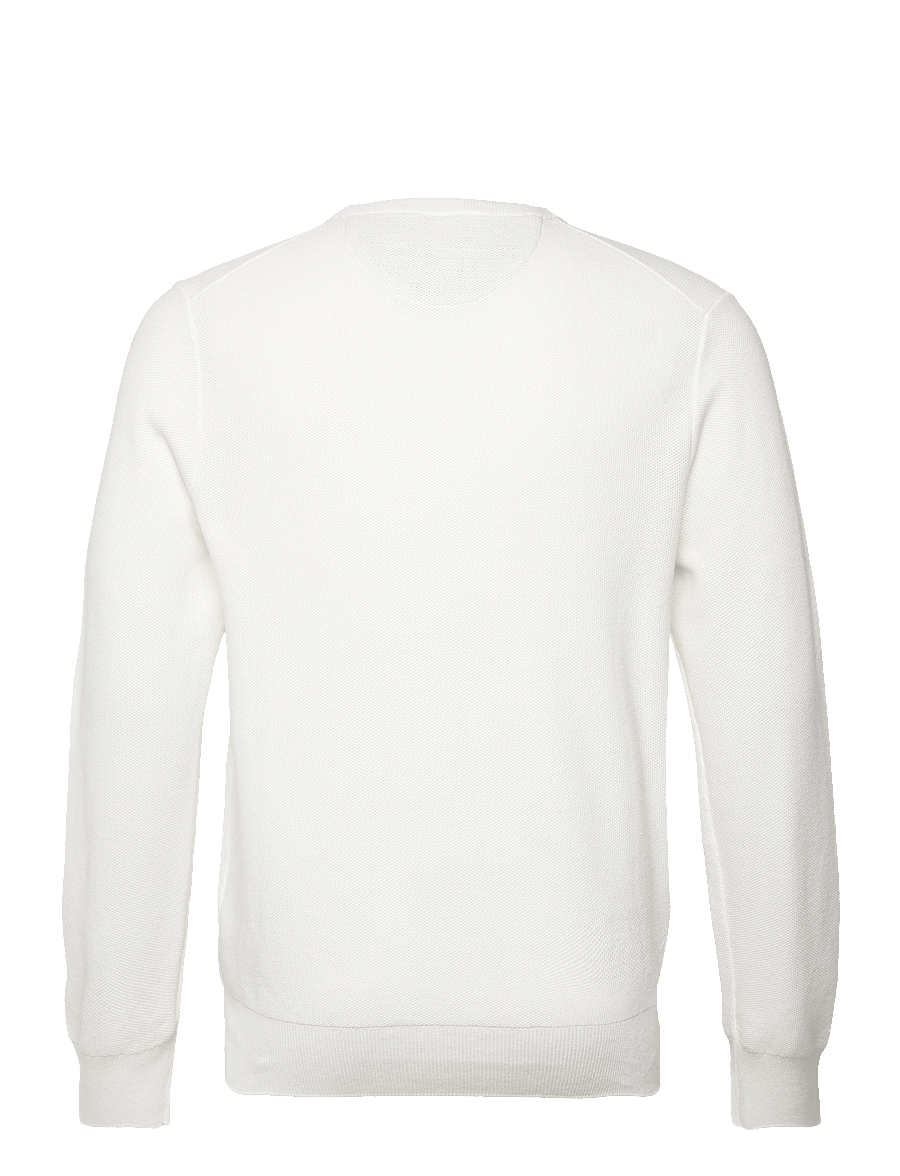 Polo Ralph Lauren - Mesh-Knit Cotton Crewneck Sweater - round necks - deckwash white - 2