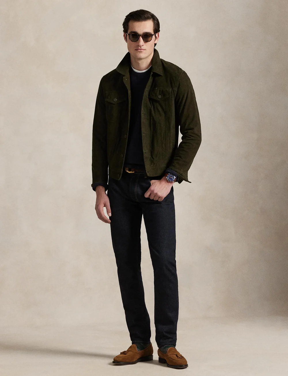 Polo Ralph Lauren - 32/2 COTTON-LSL-PLO - rund hals - navy htr - 0