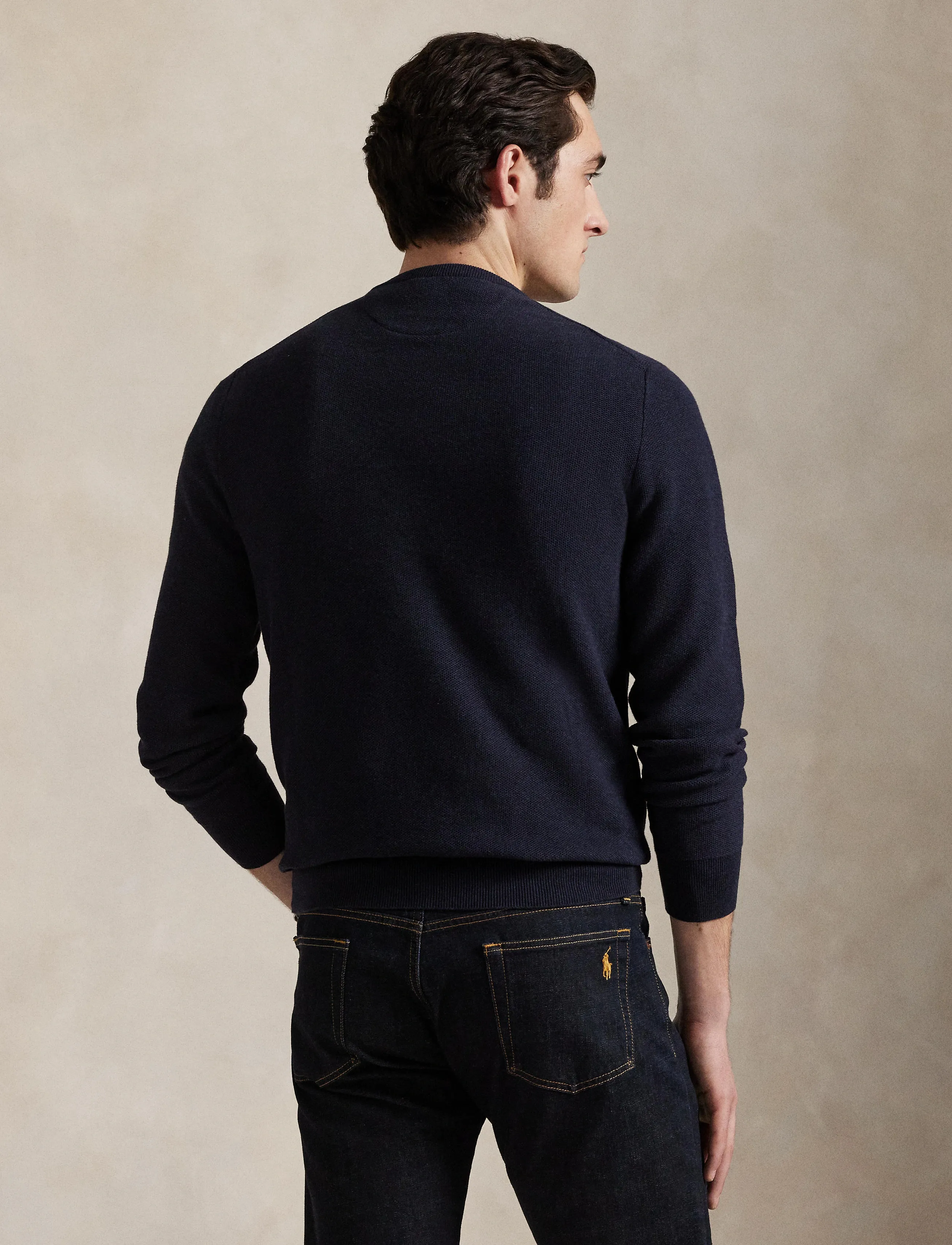 Polo Ralph Lauren - 32/2 COTTON-LSL-PLO - rundhals - navy htr - 1