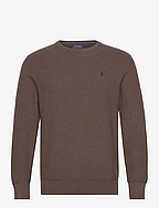 Textured Cotton Crewneck Sweater - SPA BROWN HTHR