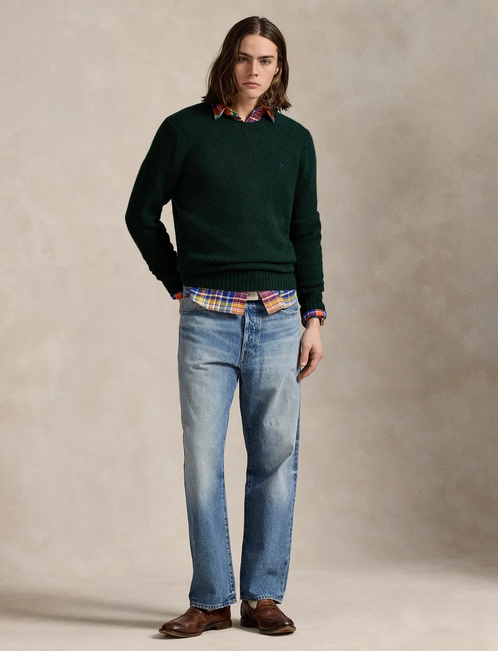 Polo Ralph Lauren - ALPACA BLEND-LSL-PLO - rundhalsad - moss agate - 0