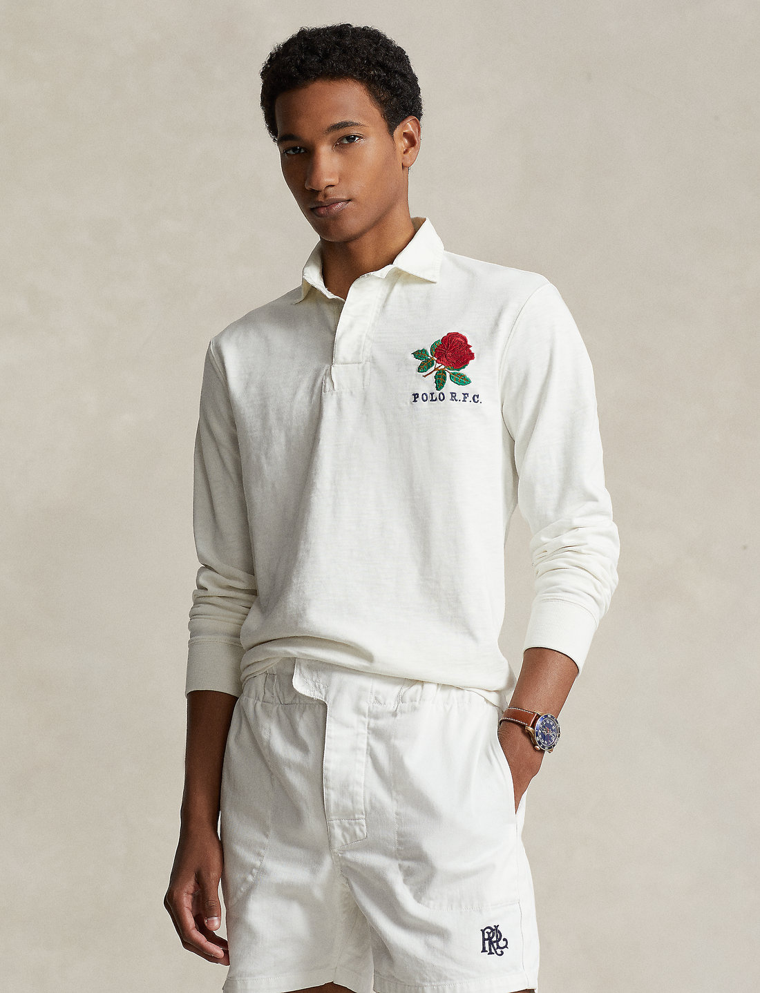 Polo Ralph Lauren Classic Fit Jersey Graphic Rugby Shirt Long