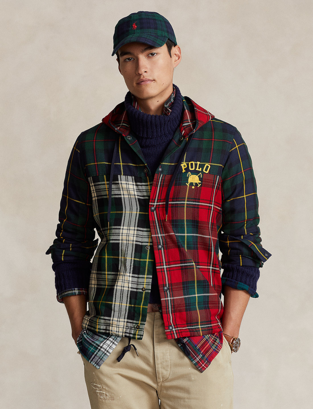 Patchwork 2025 plaid jacket