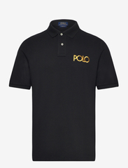 Classic Fit Logo Mesh Polo Shirt - POLO BLACK