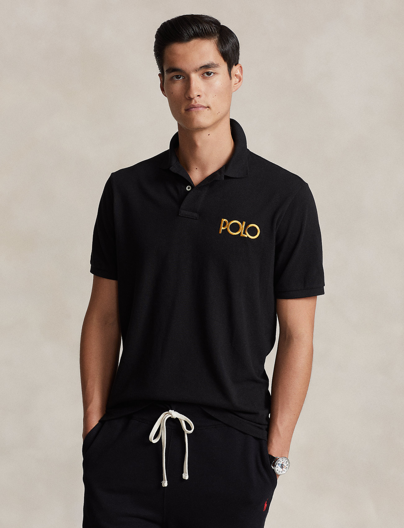 Polo Ralph Lauren - Classic Fit Logo Mesh Polo Shirt - polo krekli ar īsām piedurknēm - polo black - 0