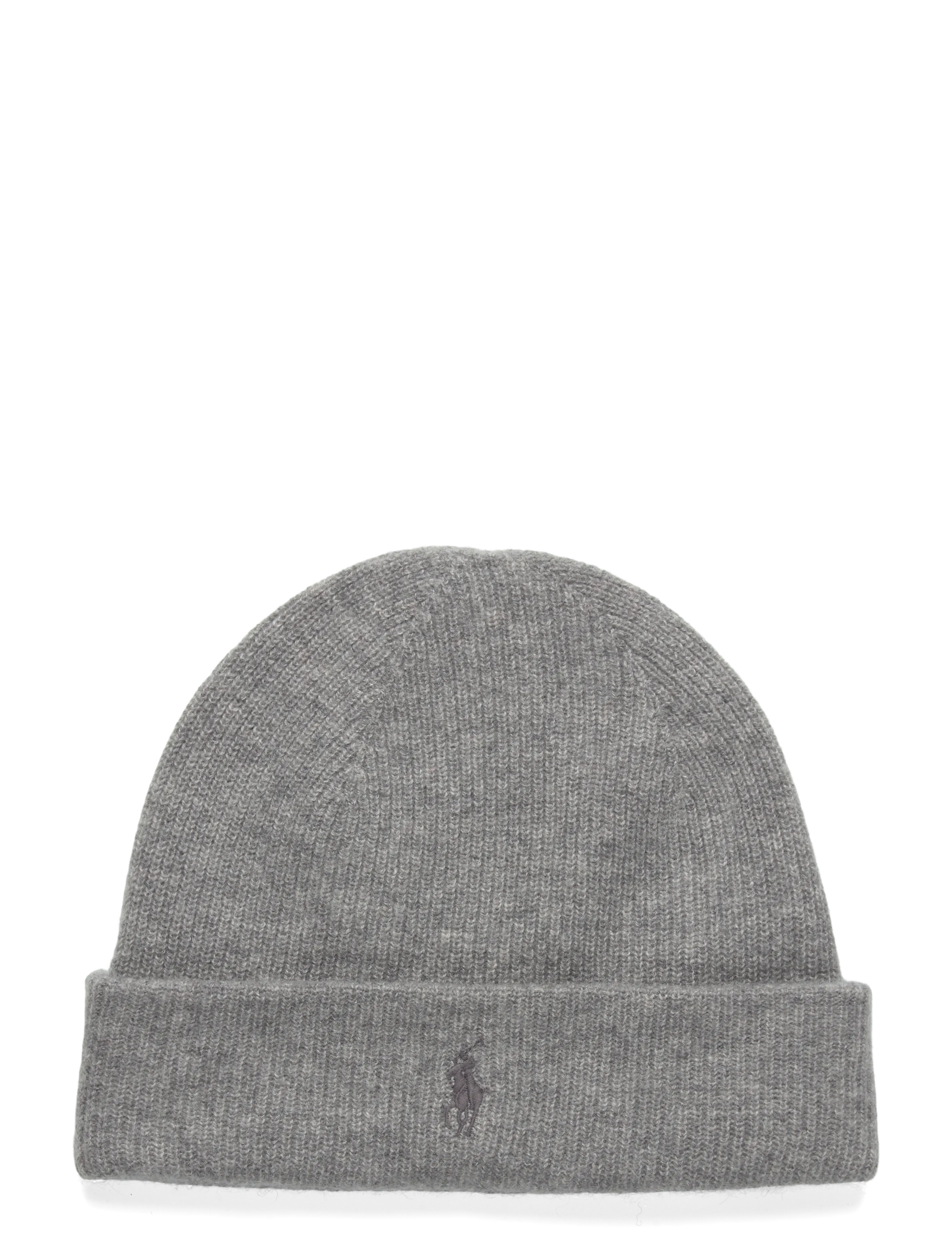 Polo Ralph Lauren Washable Cashmere Beanie - Accessoarer - FAWN GREY HTHR / grey