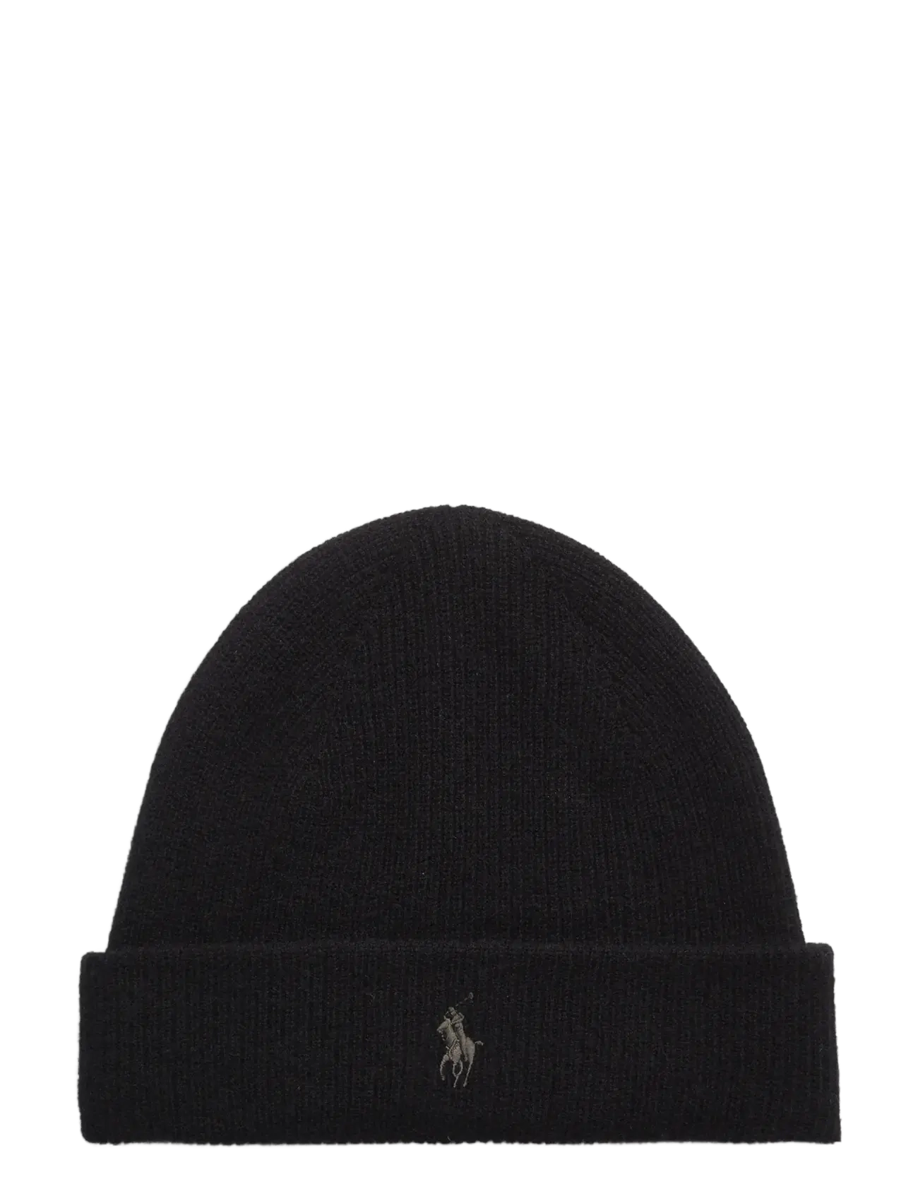 Washable Cashmere Beanie - POLO BLACK