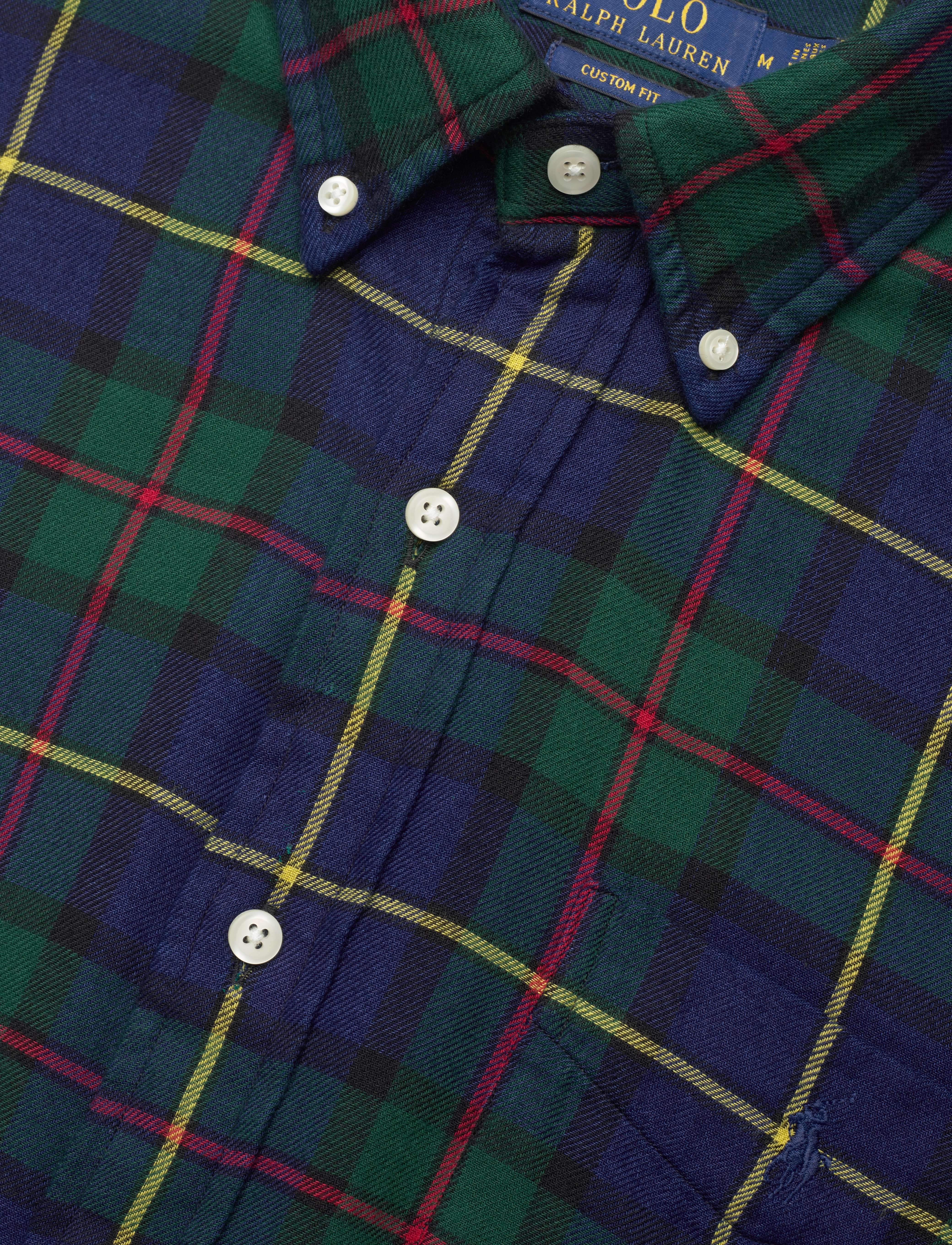 Polo Ralph Lauren - Custom Fit Checked Double-Faced Shirt - 6159 green/navy m - 4