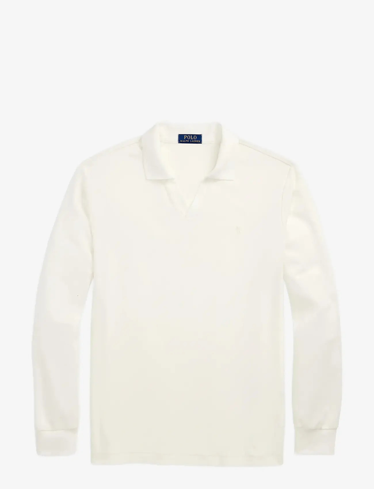 Polo Ralph Lauren - Custom Slim Soft Cotton Polo Shirt - langærmede poloer - pale cream/c8133 - 1