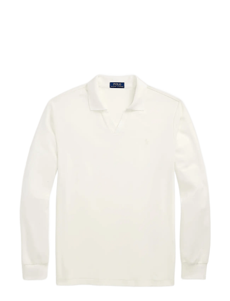 Polo Ralph Lauren - Custom Slim Soft Cotton Polo Shirt - langærmede poloer - pale cream/c8133 - 1