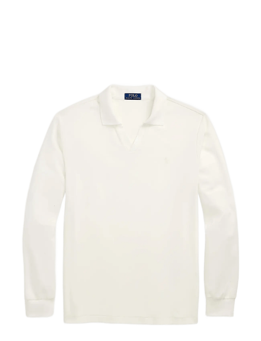 Polo Ralph Lauren - Custom Slim Soft Cotton Polo Shirt - langærmede poloer - pale cream/c8133 - 1