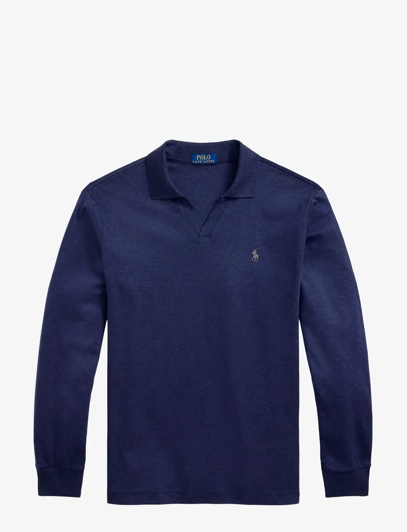 Polo Ralph Lauren - Custom Slim Soft Cotton Polo Shirt - långärmade pikéer - spring navy heath - 1