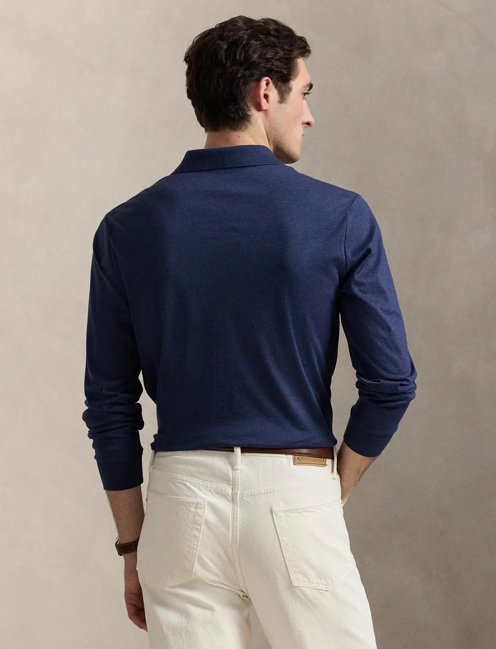 Polo Ralph Lauren - 50/1 INTERLOCK-LSL-PSH - langærmede poloer - spring navy heath - 2