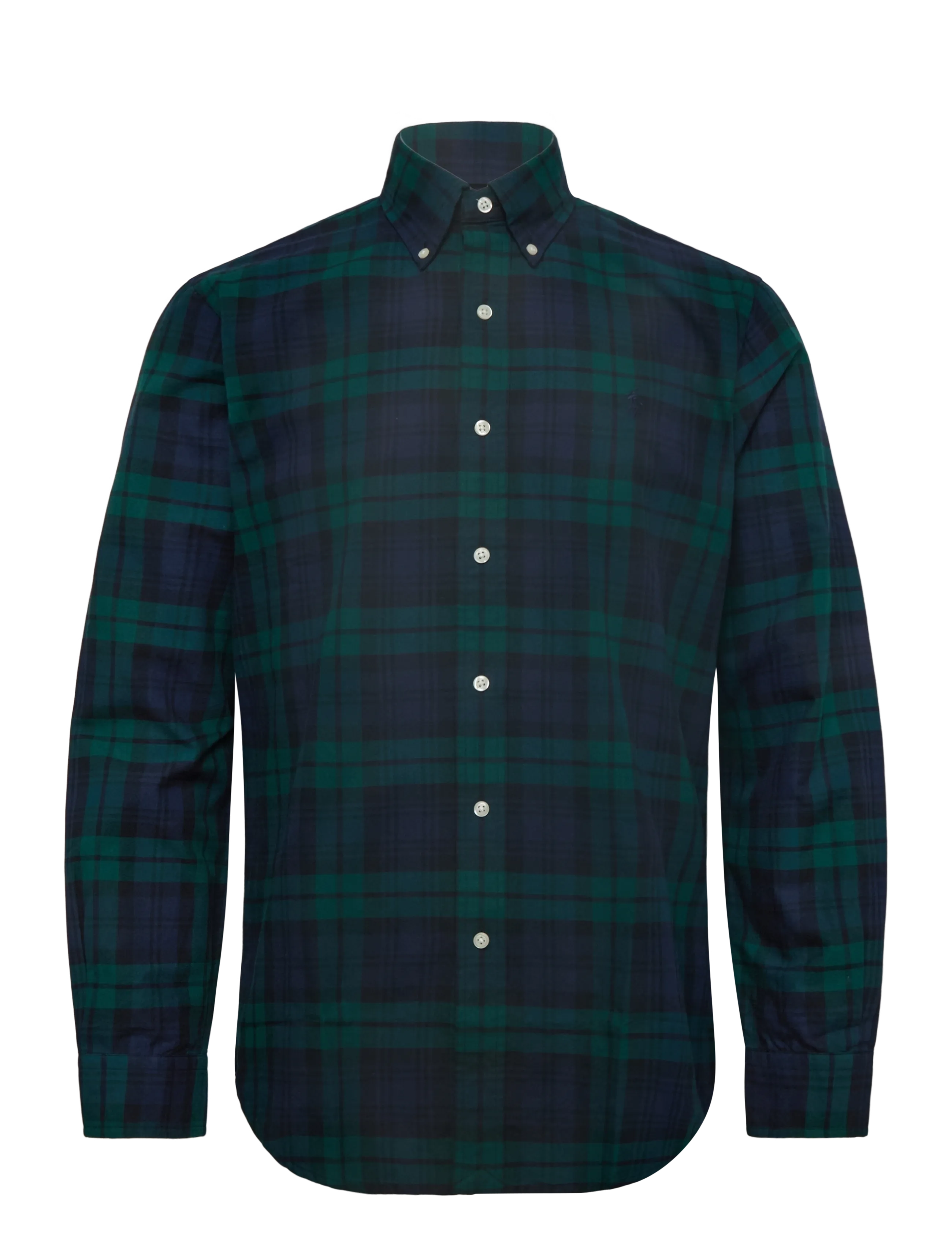Polo Ralph Lauren - Custom Fit Tattersall Oxford Shirt - oxford-kauluspaidat - 6841 navy/green m - 1