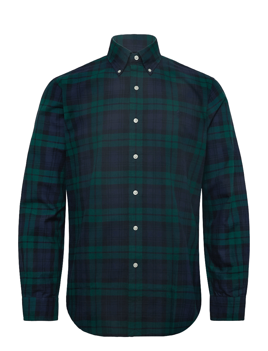 Polo Ralph Lauren - Custom Fit Tattersall Oxford Shirt - oxford-kauluspaidat - 6841 navy/green m - 1