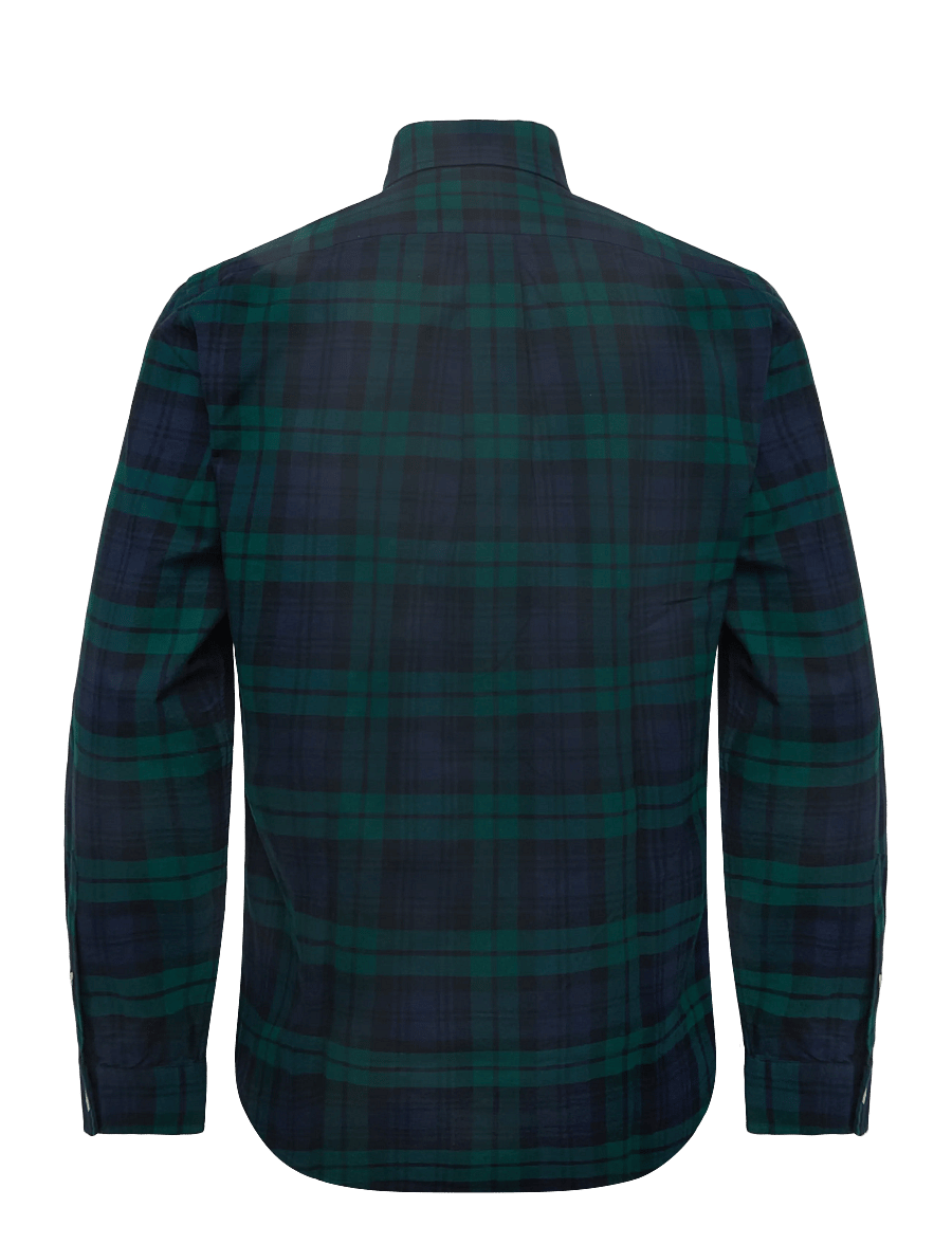 Polo Ralph Lauren - Custom Fit Tattersall Oxford Shirt - oxford-kauluspaidat - 6841 navy/green m - 2