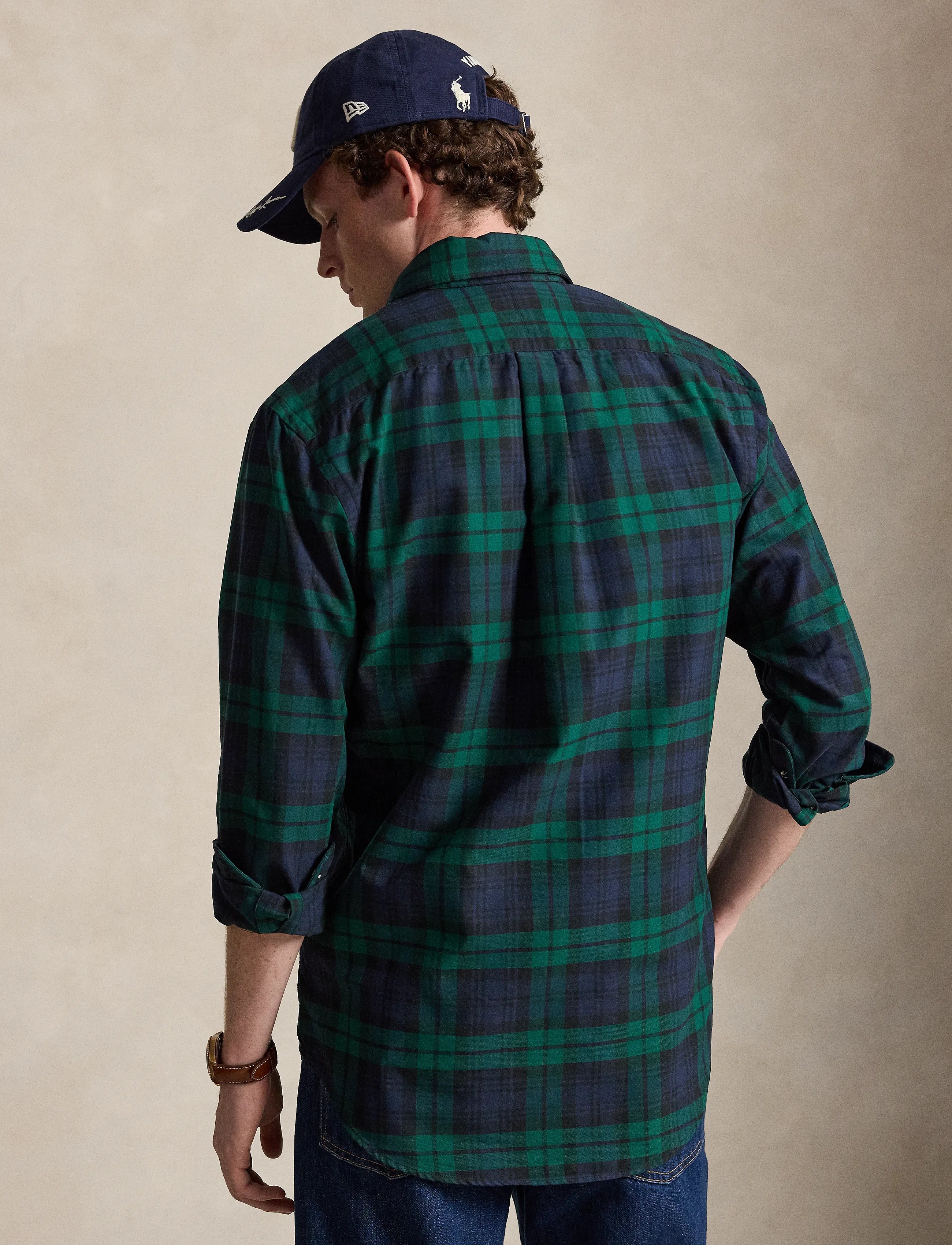 Polo Ralph Lauren - Custom Fit Tattersall Oxford Shirt - 6841 navy/green m - 2