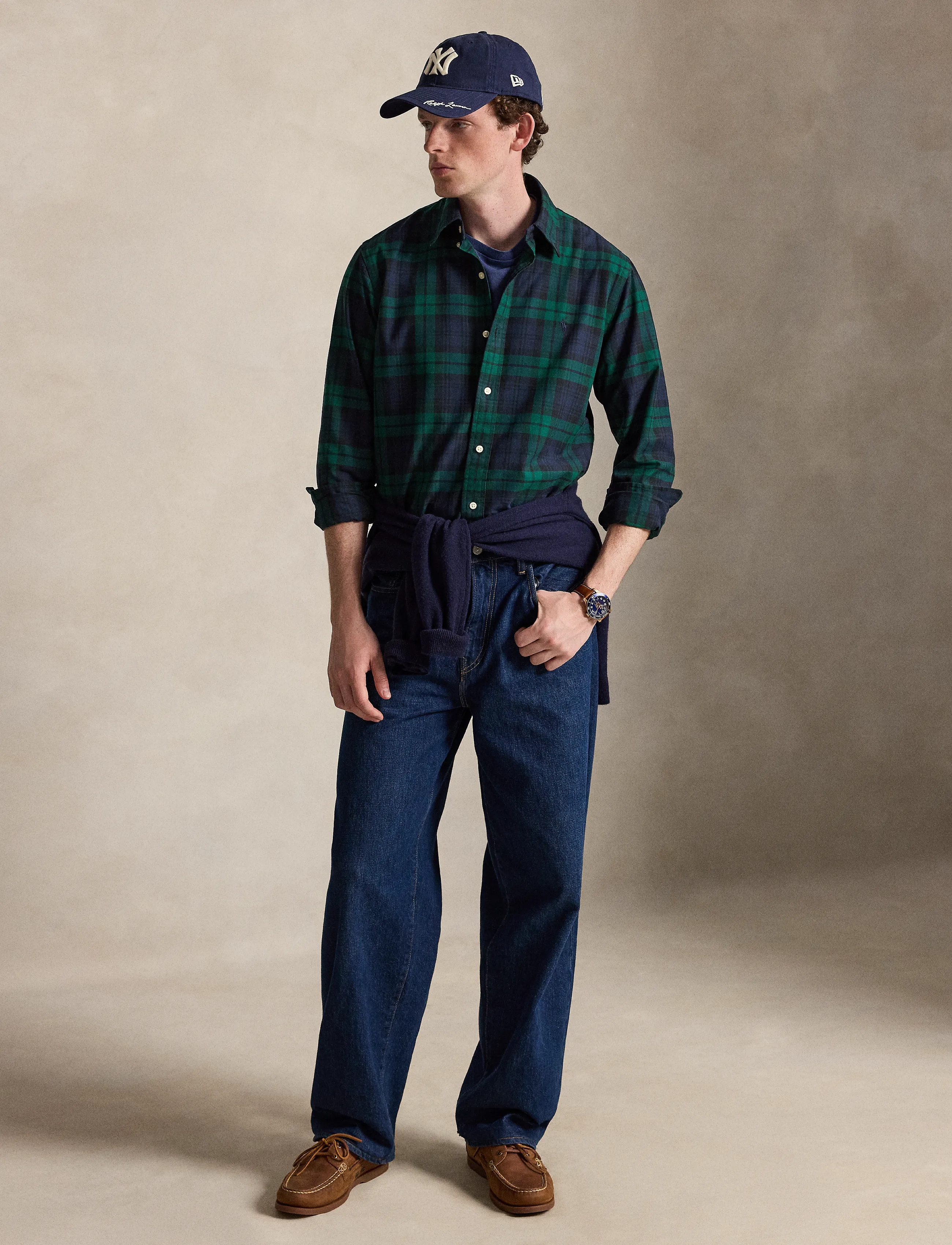 Polo Ralph Lauren - Custom Fit Tattersall Oxford Shirt - 6841 navy/green m - 3