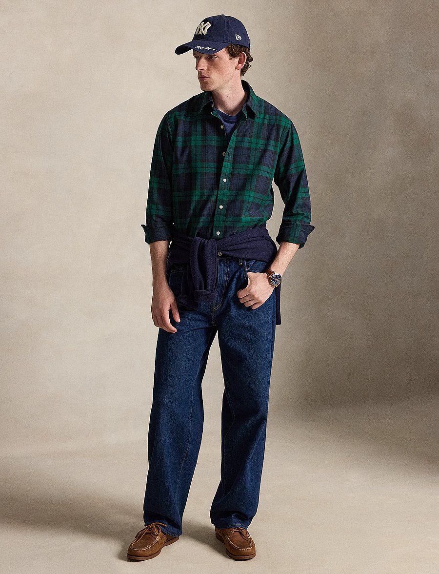 Polo Ralph Lauren - Custom Fit Tattersall Oxford Shirt - 6841 navy/green m - 3