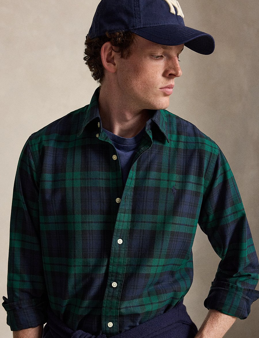 Polo Ralph Lauren - Custom Fit Tattersall Oxford Shirt - 6841 navy/green m - 4
