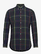 Custom Fit Plaid Oxford Shirt - 6133 GREEN/NAVY M