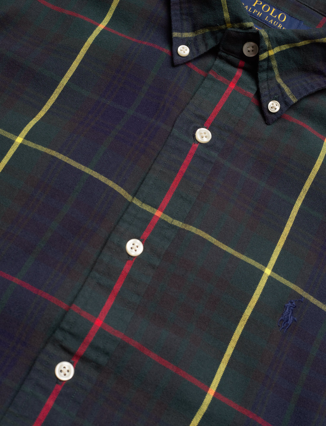 Polo ralph lauren men's classic fit plaid oxford shirt sales