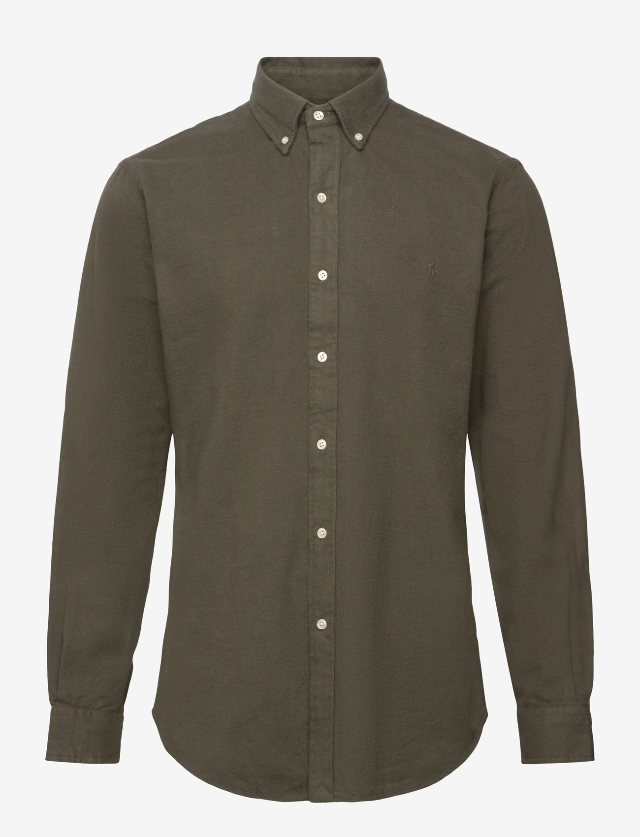 Polo Ralph Lauren - Custom Fit Brushed Flannel Shirt - ranger green - 0