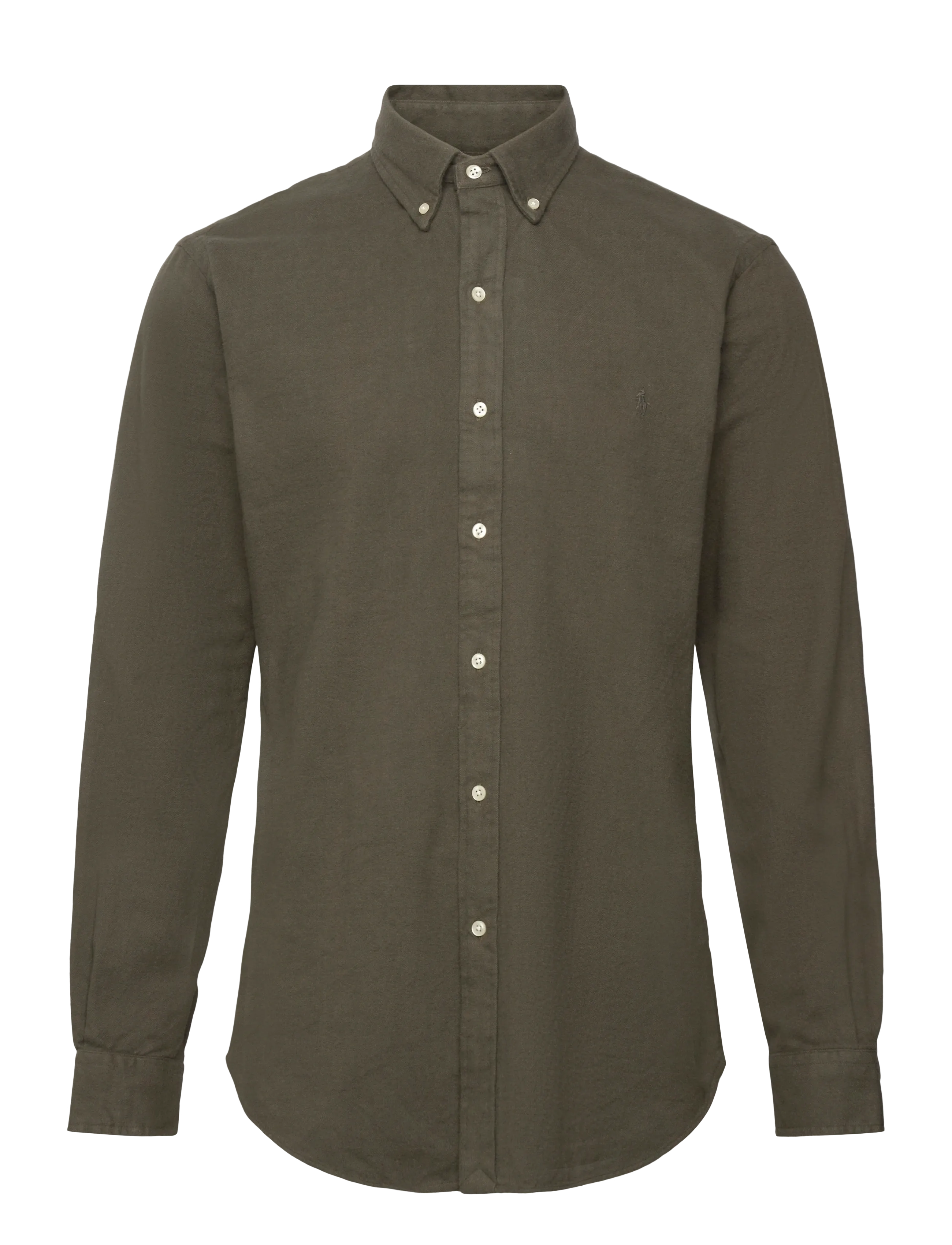 Custom Fit Brushed Flannel Shirt - RANGER GREEN