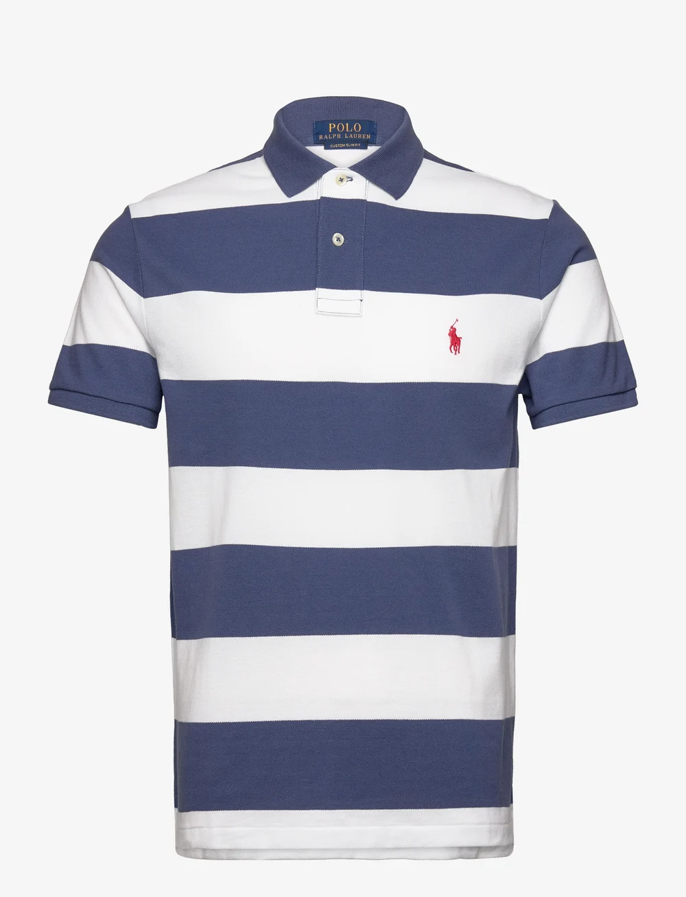 Polo Ralph Lauren Custom Slim Fit Striped Mesh Polo Shirt Short