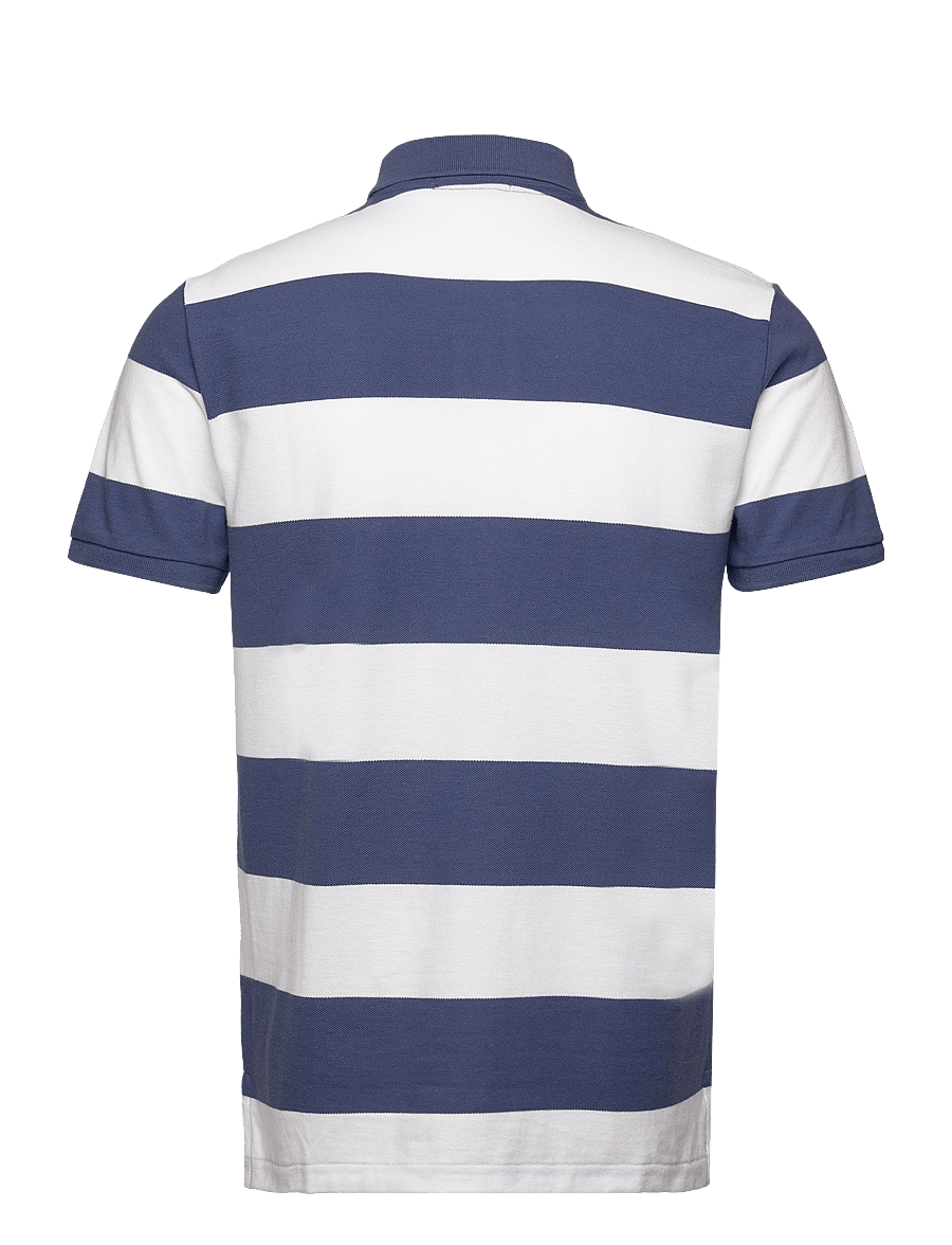 Polo Ralph Lauren - Custom Slim Fit Striped Mesh Polo Shirt - old royal/white - 1