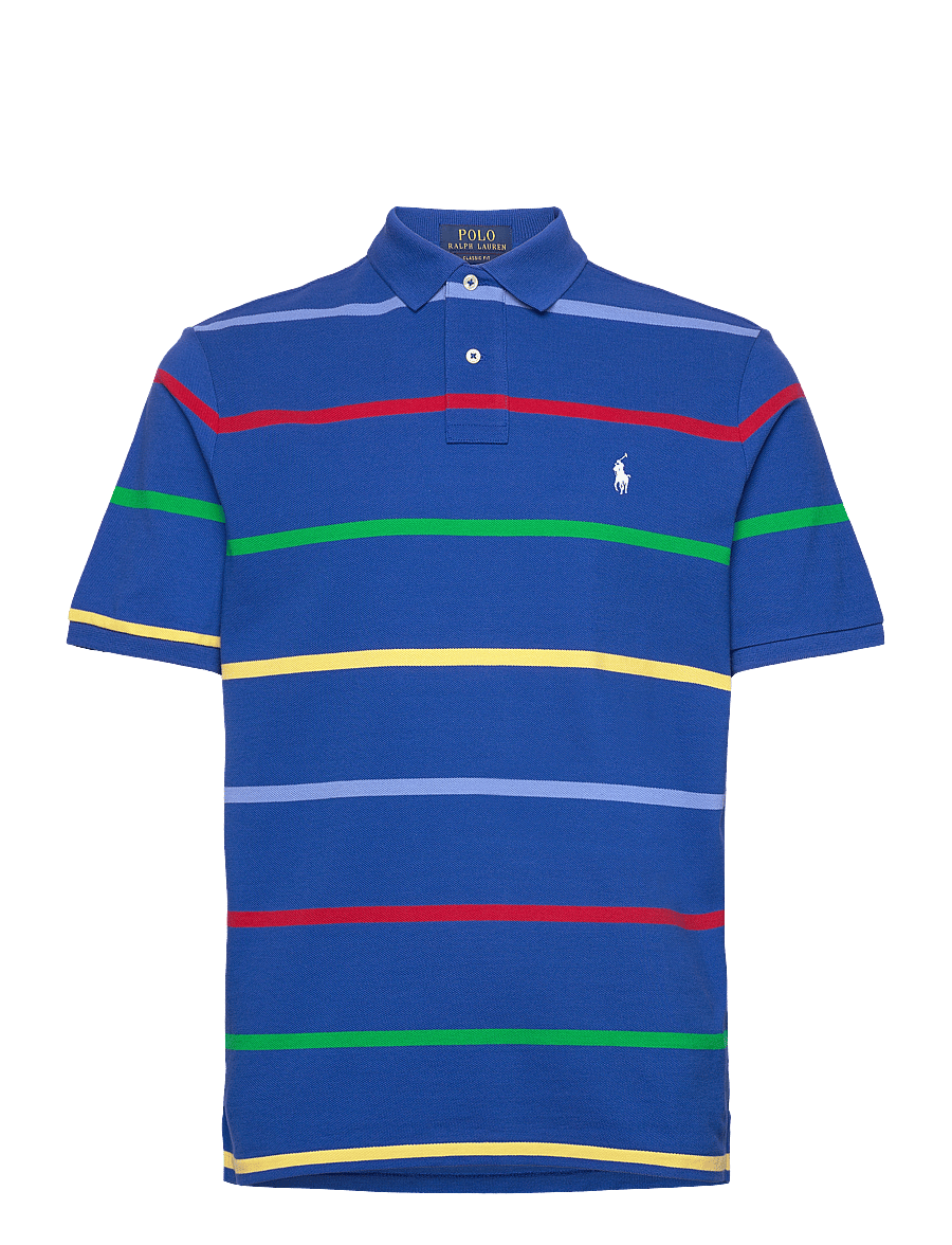 Polo Ralph Lauren - Classic Fit Striped Mesh Polo Shirt - sapphire star mul - 0