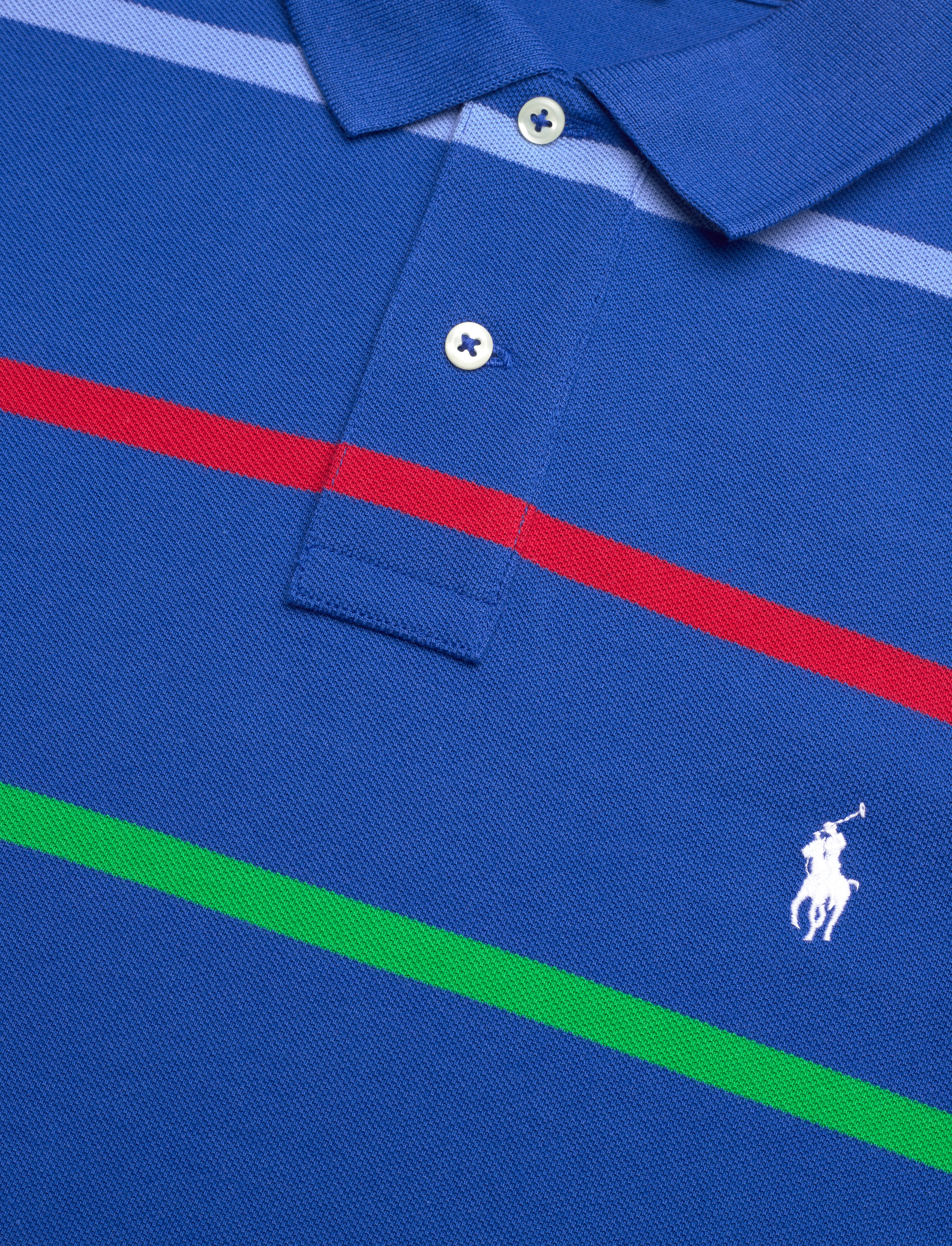 Polo Ralph Lauren - Classic Fit Striped Mesh Polo Shirt - sapphire star mul - 2