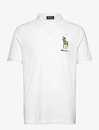 Classic Fit Big Pony Mesh Polo Shirt - WHITE