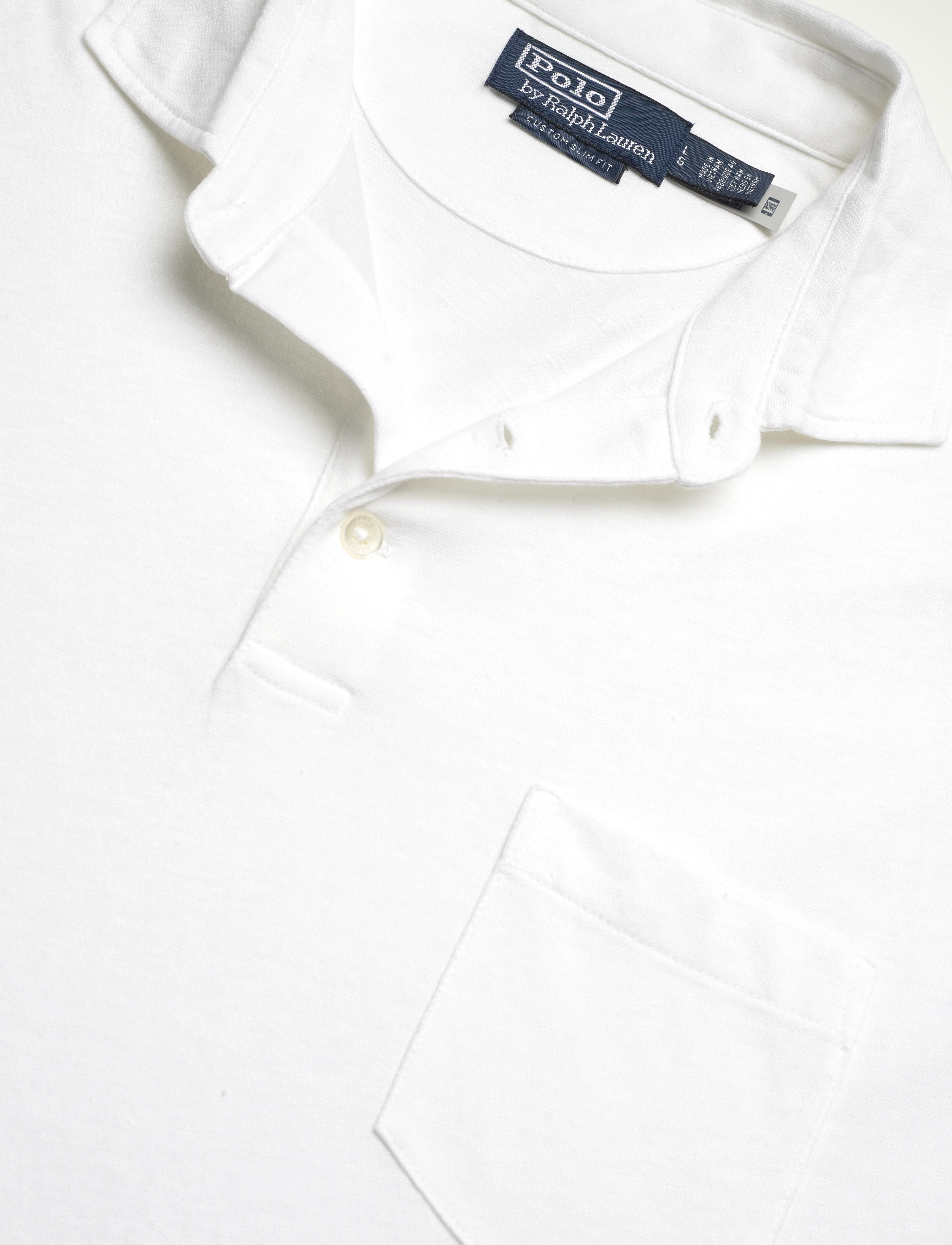 Polo Ralph Lauren - Custom Slim Cotton-Linen Oxford Polo - white - 2
