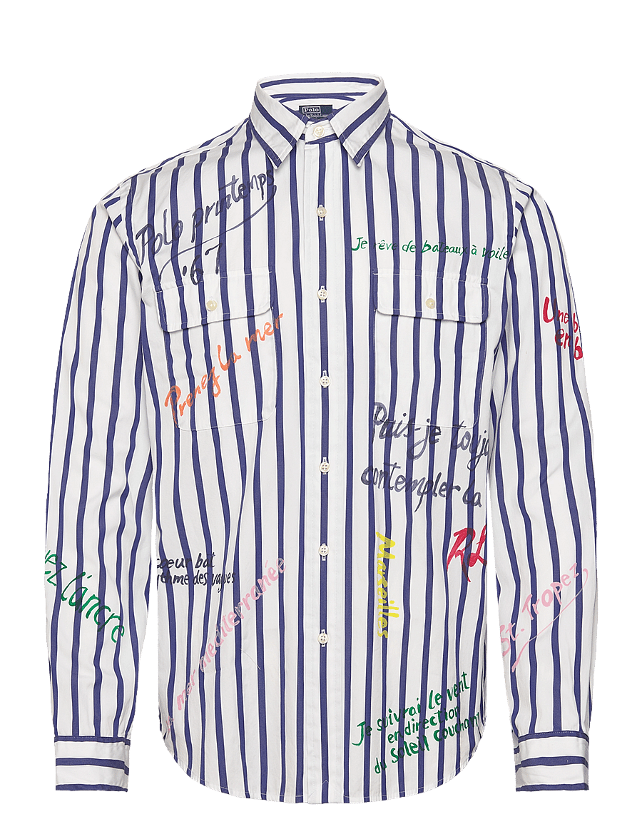 Polo Ralph Lauren - Classic Fit Striped Poplin Workshirt - 5171b blue/white - 0