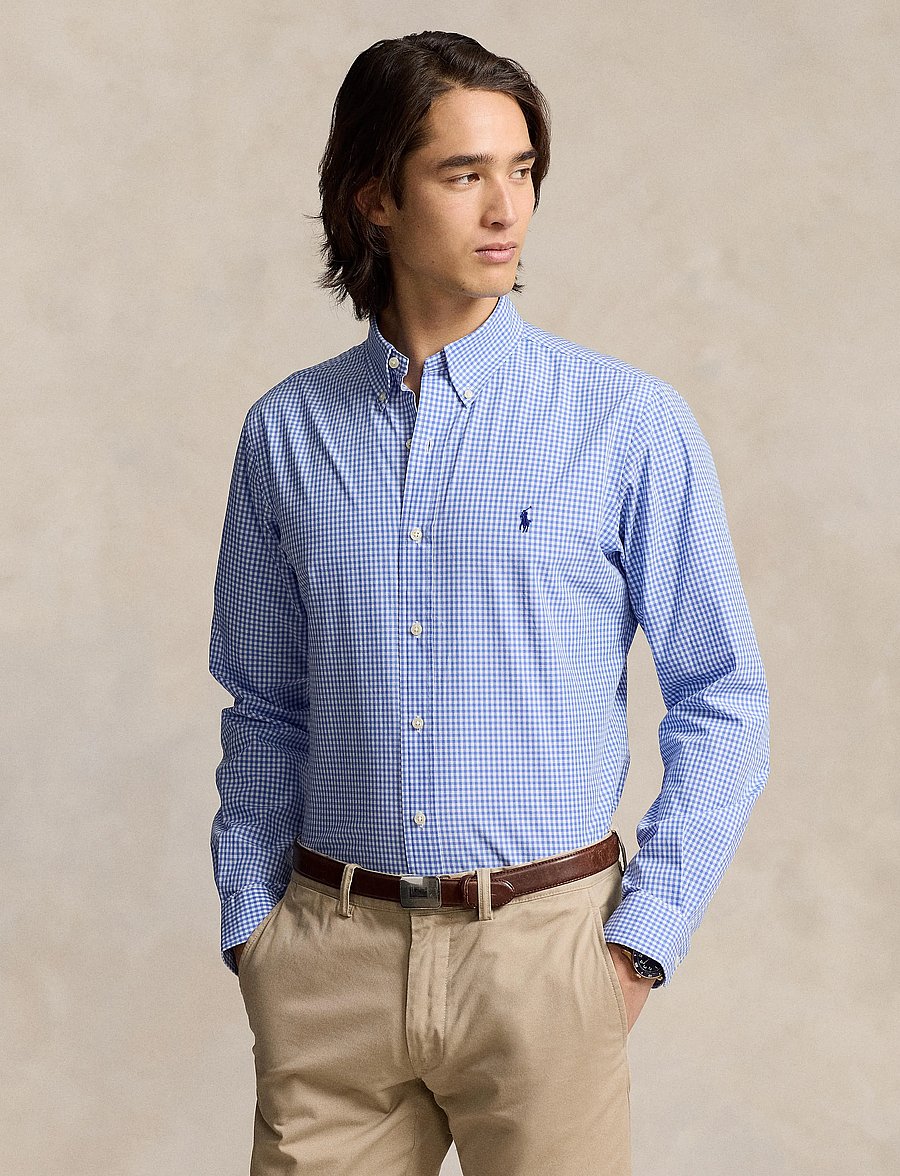 Polo Ralph Lauren - 50/1 BISTRCH POPLIN-SLBDPPCS - casual skjortor - 2863 blue/white c - 3