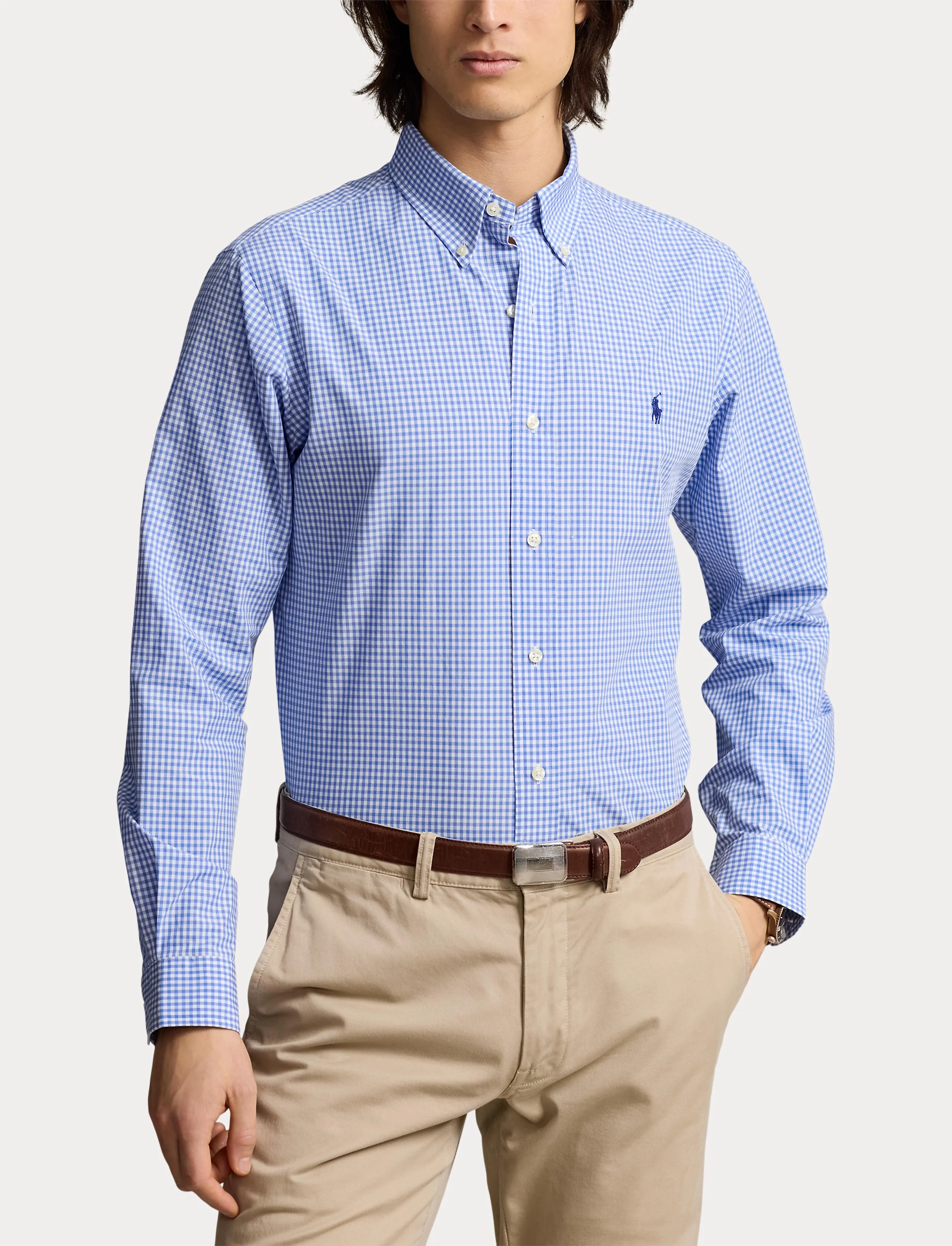 Polo Ralph Lauren - Slim Fit Stretch Poplin Shirt - vacation essentials - 2863 blue/white c - 5