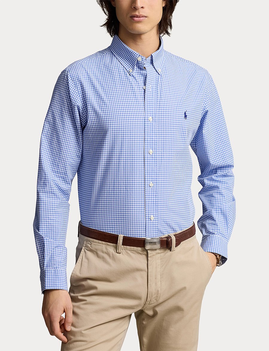 Polo Ralph Lauren - 50/1 BISTRCH POPLIN-SLBDPPCS - casual skjortor - 2863 blue/white c - 5